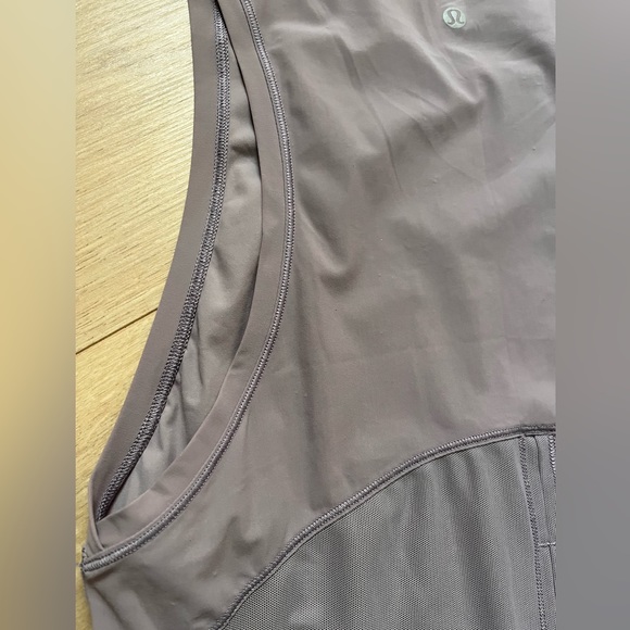 Dusty Dawn Lululemon Ace back slit tie tank top Mauve Violet crewneck sleeveless - Picture 11 of 13